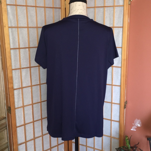 NWT ASICS Athletic Practice Short Sleeve Top Large Blue - Picture 5 of 12